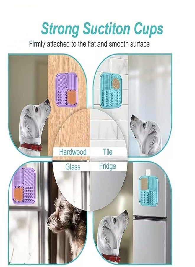 Touchcart Dog Lick Pad Slow Feeder Licking Mat for Dogs & Cats, Non-Slip Food Dispenser with Textured Puzzle Design for Healthy Eating, Anxiety Relief, Bathing & Grooming Multicolor (1 pcs) - Image 5